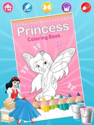 Princess Coloring Pages for Ki android App screenshot 12